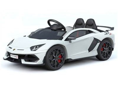 Megastar Licensed Lamborghini 12 V Premium Ride On Car With Leather Seats - White