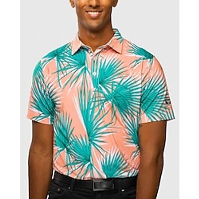Men's Polo Shirt Golf Shirt Golf Clothes Breathable Quick Dry Soft Short Sleeve Top Regular Fit Tree Summer Spring Gym Workout Golf Badminton Lightinthebox