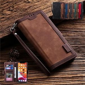 Phone Case For Samsung Galaxy Wallet Case S20 Plus S20 Ultra S20 S10 S10 Plus S10 Lite A70 A50 A30 A71 A51 Note 10 Plus Flip Wallet Full Body Protective Retro PU Leather miniinthebox