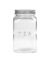 Tala 1.25 Liter Ribbed Glass Storage Canisters with Screw Top Tin Lids