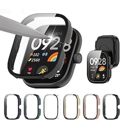 Watch Case Compatible with Xiaomi Redmi Watch 3 Active  Redmi Watch 4  Poco Watch  Scratch Resistant Bumper Full Cover All Around Protective Tempered Glass  PC Watch Cover Lightinthebox