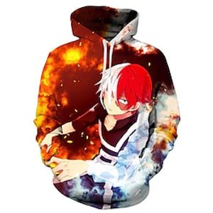 Inspired by My Hero Academia Deku Hoodie Cartoon Manga Anime Front Pocket Graphic Hoodie For Men's Women's Unisex Adults' 3D Print 100% Polyester Casual Daily Lightinthebox