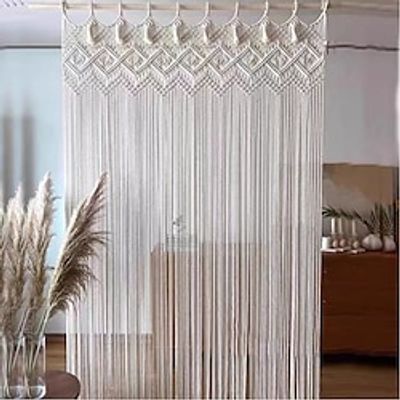 Boho Macrame Curtains Sliding Door Curtain Woven Bohemian Tapestry Decor,Outdoor Curtain Privacy, Patio Wedding Decoration, Room Divider for Pergola, Gazebo, Balcony, Porch Lightinthebox