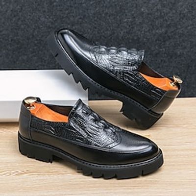 Men's Loafers Slip-Ons Comfort Loafers Platform Loafers Crocodile Pattern Business Casual British Daily PU Breathable Comfortable Slip Resistant Loafer Black Spring Fall Lightinthebox Men's Loafers Slip-Ons Comfort Loafers Platform Loafers Crocodile Pattern Business Casual British Daily PU Breathable Comfortable Slip Resistant Loafer Black Spring Fall Lightinthebox