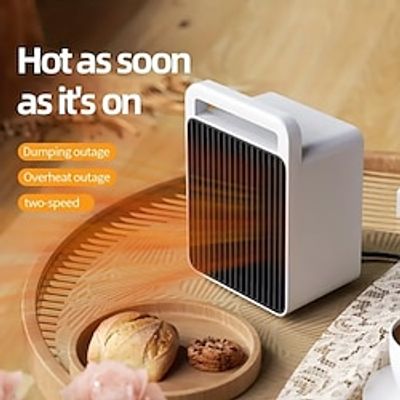 1pc Desktop Mini Heater 600W900W Power Switchable Temperature Overheat Protection Tilt Automatic Power-off Safety Fan Heater Portable Electric Heater Heartwarming Gift For Christmas Essential For Ho Lightinthebox