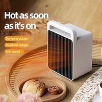 1pc Desktop Mini Heater 600W900W Power Switchable Temperature Overheat Protection Tilt Automatic Power-off Safety Fan Heater Portable Electric Heater Heartwarming Gift For Christmas Essential For Ho Lightinthebox - thumbnail
