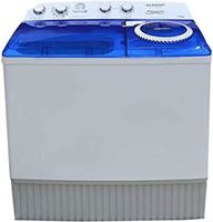 Sharp 12Kg Twin Tub Aerojet Top Load Spin Dry Semi Automatic Washing Machine White/Blue With Upward Pump- ES-T127AP-Z