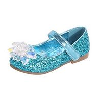 Girls' Flats Glitters Dress Shoes Flower Girl Shoes Glitter Little Kids(4-7ys) Toddler(2-4ys) Wedding Party Sequin Magic Tape Crystals / Rhinestones Silver Pink Blue Spring Fall miniinthebox - thumbnail