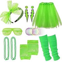 Retro Vintage 1980s Outfits Accesories Set Women's Cosplay Costume Halloween Party  Evening Prom Festival Skirts Lightinthebox - thumbnail