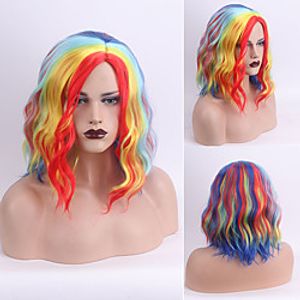 Synthetic Wig Deep Wave Side Part Wig Short A34 Synthetic Hair Women's Cosplay Party Fashion Red Blue Lightinthebox