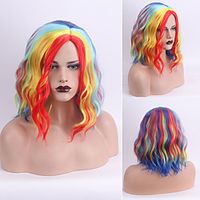 Synthetic Wig Deep Wave Side Part Wig Short A34 Synthetic Hair Women's Cosplay Party Fashion Red Blue Lightinthebox - thumbnail