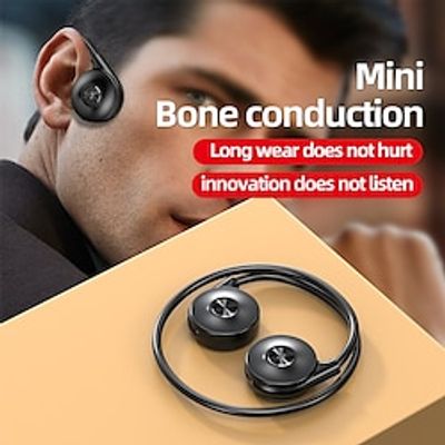 Wireless Bluetooth-compatible Earphone Bone Conduction Stereo Noise-canceling Dual Microphones Headset for Xiaomi Huawei Lightinthebox