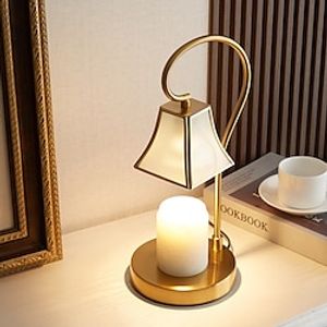 Fireless aromatherapy retro glass aromatherapy melting wax lamp candle essential oil melting candle lamp bedroom atmosphere table Lightinthebox