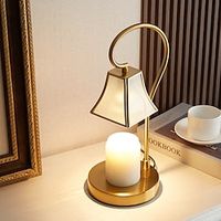 Fireless aromatherapy retro glass aromatherapy melting wax lamp candle essential oil melting candle lamp bedroom atmosphere table Lightinthebox - thumbnail