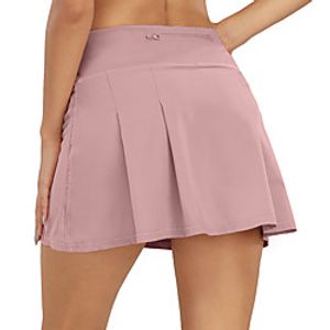 Women's Running Shorts Running Skirt Athletic Bottoms 2 in 1 with Phone Pocket Back Pocket Spandex Summer Gym Workout Running Jogging Training Exercise Quick Dry Breathable Soft Sport Solid Colored Lightinthebox