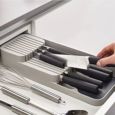 1pc Knife Holder Storage Box Kitchen Drawer Organizer Tray Knife Storage Box Knife Partition Storage Lightinthebox