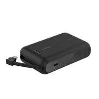Belkin BOOSTCHARGE Plus 10K USB-C Power Bank with Integrated Cables, Black (BL-PB-B021-10000PD-BLK)