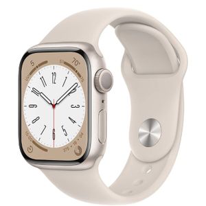 Apple Watch Series 9, 41mm, GPS, Starlight Aluminum Case With Starlight Sport Band - MR8T3