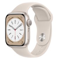 Apple Watch Series 9, 41mm, GPS, Starlight Aluminum Case With Starlight Sport Band - MR8T3