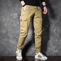 Men's Chic  Modern Cargo Cycling Quick Dry Moisture Wicking Lightweight Breathable Soft Outdoor Sports Casual Daily Pants Pants Simple Solid Color Full Length Classic Pocket Army Green Khaki Royal Lightinthebox - thumbnail