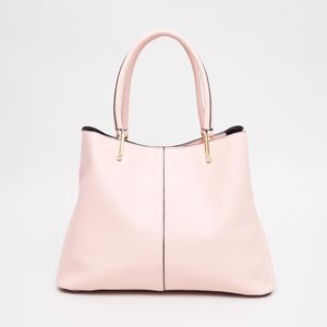Sasha Solid Tote Bag with Straight Cut Detail