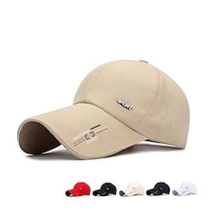 Men's Baseball Cap Trucker Hat Black White Polyester Travel Beach Outdoor Vacation Plain Adjustable Sunscreen Breathable Fashion miniinthebox