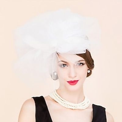 Headbands Hats Headdress Tulle Top Hat Veil Hat Wedding Tea Party Elegant Wedding With Pure Color Headpiece Headwear Lightinthebox