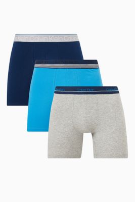 Boxer Briefs in Stretch Cotton, Set of 3 Boxer Briefs in Stretch Cotton, Set of 3