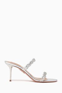 Heaven 75 Mule Sandals in Crystal Plexi
