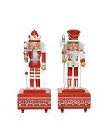 Homesmiths Christmas Music Box MDF Nutcracker 30cm Assorted 1 Piece