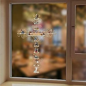 The Life of Christ Collection Display Cross Sticker Wall Decal Religious Bible Accessories and Christian Gifts miniinthebox