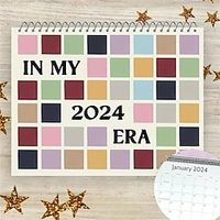 1pc 2024 Tour Calendar  Music Poster Album Cover Poster Calendar Aesthetic Canvas Wall Art Calendar Calendar For Music Lovers Gift For College Teens Dorm Bedroom Room Wall Decor Lovers Lightinthebox - thumbnail
