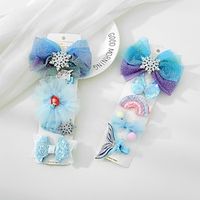 5 Pieces Kids  Toddler Girls' Active  Sweet Daily Blue  Flamingos  Unicorn Rainbow Bow Polyester Hair Accessories Blue  Purple  Rainbow One-Size Lightinthebox - thumbnail