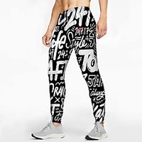 21Grams Men's Sweatpants Joggers Jogger Pants Athletic Bottoms Drawstring Winter Fitness Gym Workout Running Training Exercise Breathable Soft Sweat wicking Sport Graffiti Black  Micro-elastic Lightinthebox - thumbnail