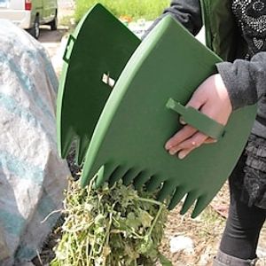 2pcs Yellow Large Garden And Yard Leaf Scoops, Plastic Scoop Grass, Hand Leaf Rakes, Leaf Collector For Garden Rubbish Great Tool miniinthebox