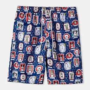 Men's Casual Daily Holiday Shorts Pants Graphic Short Blue miniinthebox