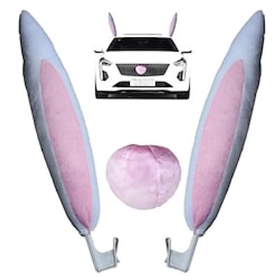Car Rabbit Bunny Ears Nose Easter Christmas Decorations For Car Auto Holiday Accessories Decoration Kit miniinthebox