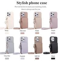 Phone Case For iPhone 15 Pro Max Plus iPhone 14 13 12 11 Pro Max Plus Mini SE Wallet Case with Stand Holder Zipper with Lanyard Retro TPU PU Leather Lightinthebox