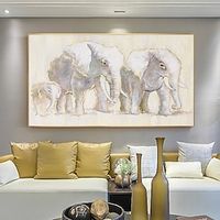 Handmade Oil Painting Canvas Wall Art Decor Abstract Abstract Elephant Painting Original Animal Painting for Home Decor With Stretched FrameWithout Inner Frame Painting Lightinthebox - thumbnail