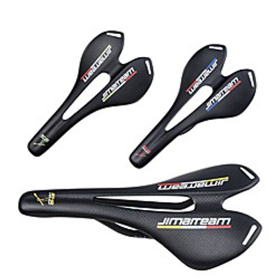 JIMAITEAM Bike Saddle / Bike Seat Cycling Breathable Outdoor Professional Carbon Fiber Full Carbon Cycling Mountain Bike MTB Folding Bike Recreational Cycling Green / Black Black / Yellow Red miniinthebox