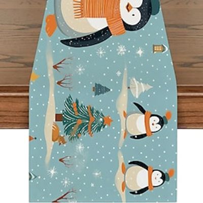 Christmas Table Runner, Seasonal Winter Xmas Holiday Kitchen Dining Table Decoration for Indoor Outdoor Home Party Decor Lightinthebox Christmas Table Runner, Seasonal Winter Xmas Holiday Kitchen Dining Table Decoration for Indoor Outdoor Home Party Decor Lightinthebox