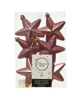 Homesmiths Christmas Star Shatterproof Velvet Pink 7.5cm