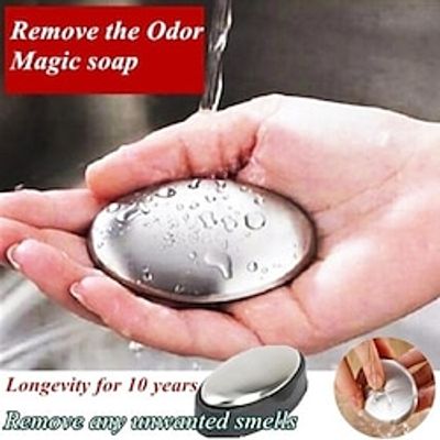 1pc Oval Shape Stainless Steel Soap Deodorize Smell From Hands Retail Magic Eliminating Odor Kitchen Bar. Lightinthebox