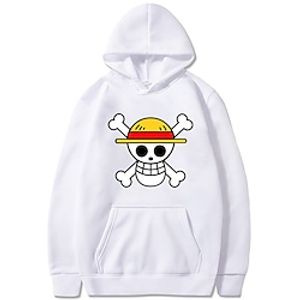 One Piece Monkey D. Luffy Hoodie Anime Cartoon Anime Harajuku Graphic Kawaii Hoodie For Men's Women's Unisex Adults' Hot Stamping 100% Polyester miniinthebox