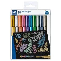 Staedtler Dj Metallic Marker Pens - Assorted Colours (Pack Of 10) - thumbnail