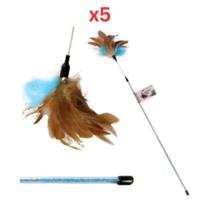 Nutrapet Feather Flick Cat Wand (Pack Of 5)