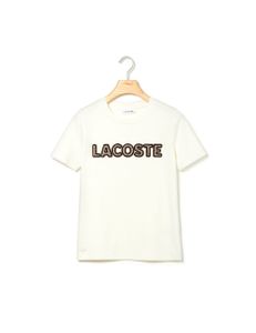 Wocrew Neck Check Lacoste Badge Lightweight Cotton T-Shirt