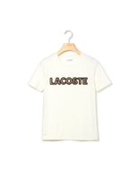 Wocrew Neck Check Lacoste Badge Lightweight Cotton T-Shirt - thumbnail