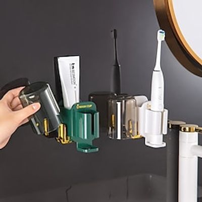 Electric Toothbrush Rack Without Punching Wall-Mounted Brushing Cup Set Toothbrush Storage Rack Hanger Base Lightinthebox Electric Toothbrush Rack Without Punching Wall-Mounted Brushing Cup Set Toothbrush Storage Rack Hanger Base Lightinthebox