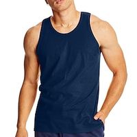 Men's GYM Tank Fitness Tank Men Tops Crew Neck Sleeveless Sports  Outdoor Vacation Going out Casual Daily Gym Quick dry Breathable Soft Plain Black White Activewear Fashion Sport Lightinthebox - thumbnail